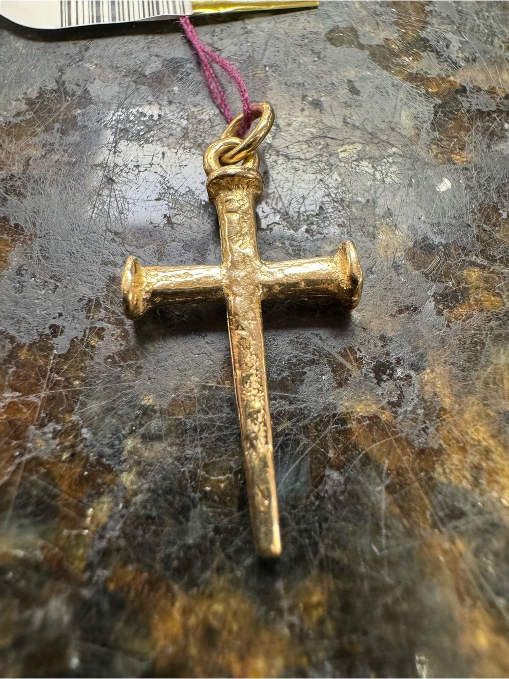 James Avery 14k Yellow Gold Nail Cross Charm Pendant
